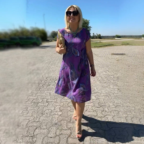 Vrouwelijke Floral Jurk met Bloemenprint voor Dames - Mode Vibes