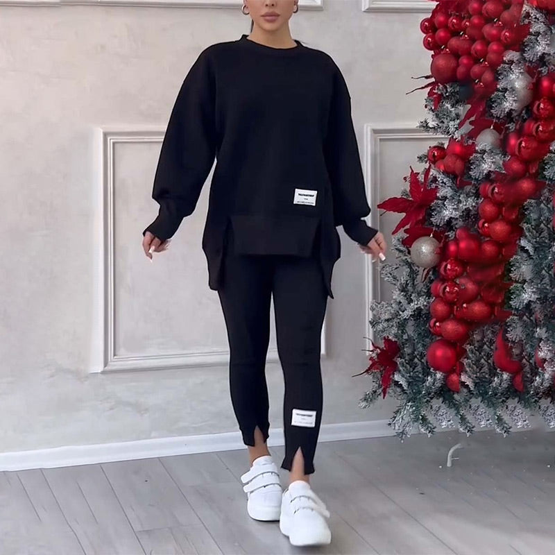 Dames Sweatshirt Set met Legging - Comfortabele Elena Outfit - Mode Vibes