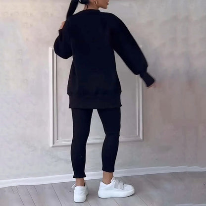 Dames Sweatshirt Set met Legging - Comfortabele Elena Outfit