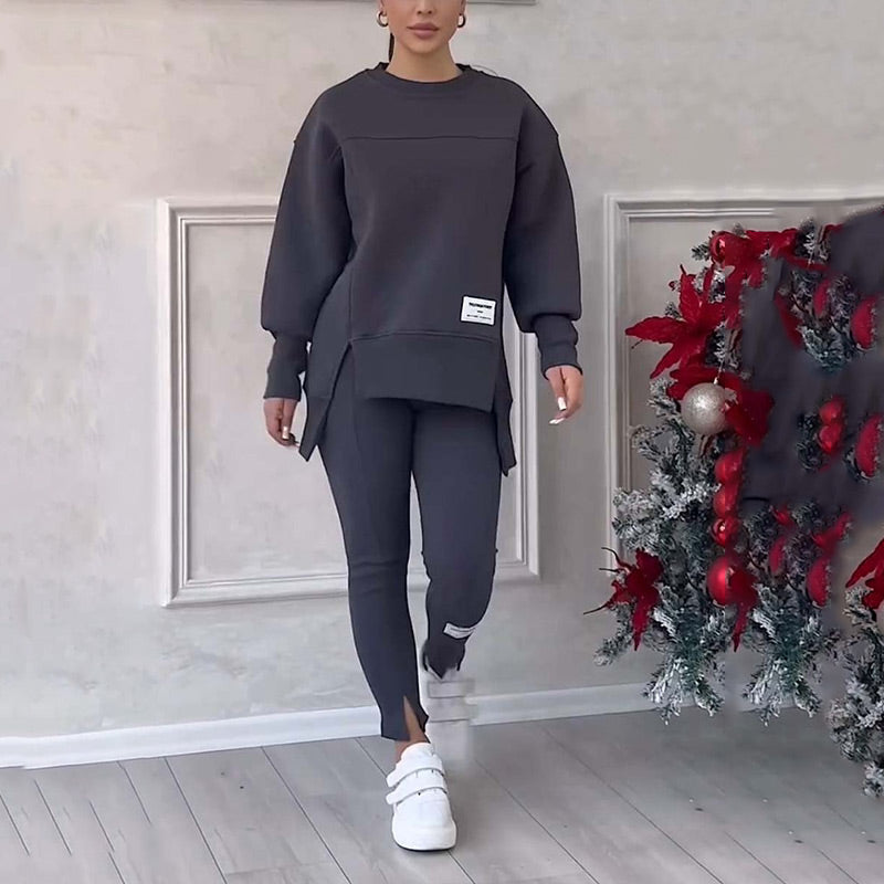 Dames Sweatshirt Set met Legging - Comfortabele Elena Outfit