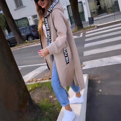 Fiorella | Cappotto lungo con cappuccio