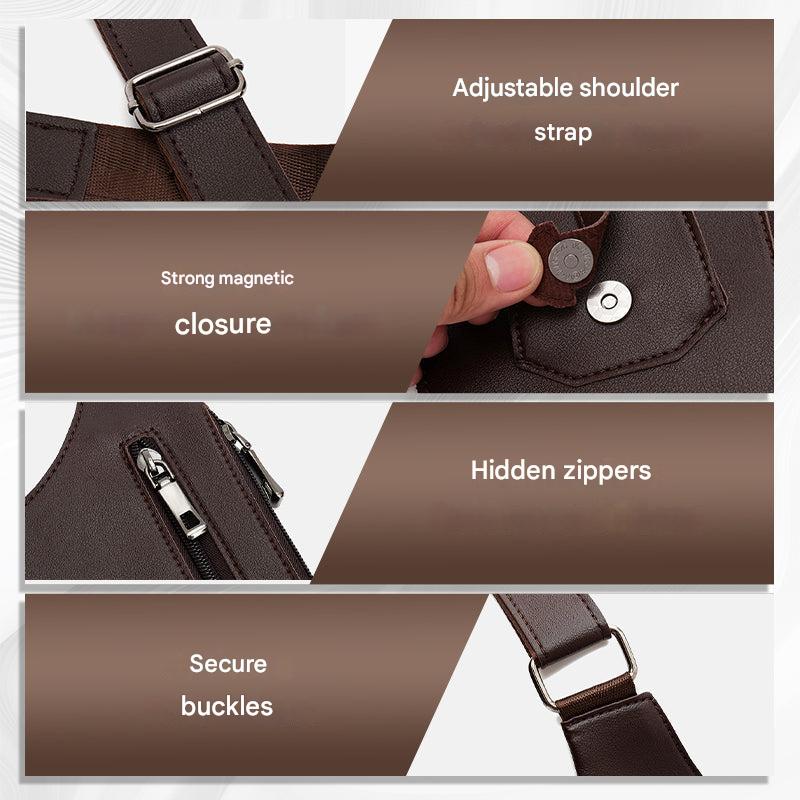 Diefstalbestendige Schoudertas voor Heren - ShadowCarry Pro
