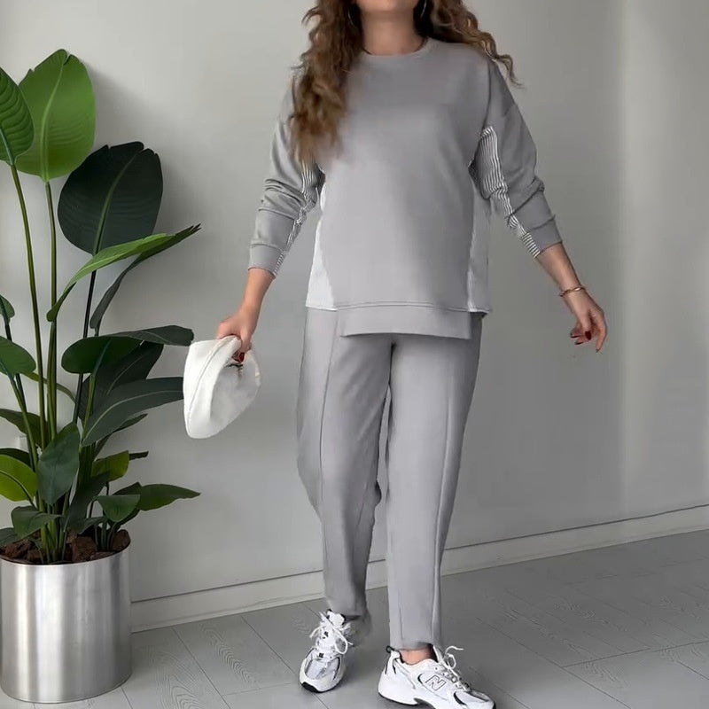 Dames Set Asymmetrische Top en Broek Zomer Modieus