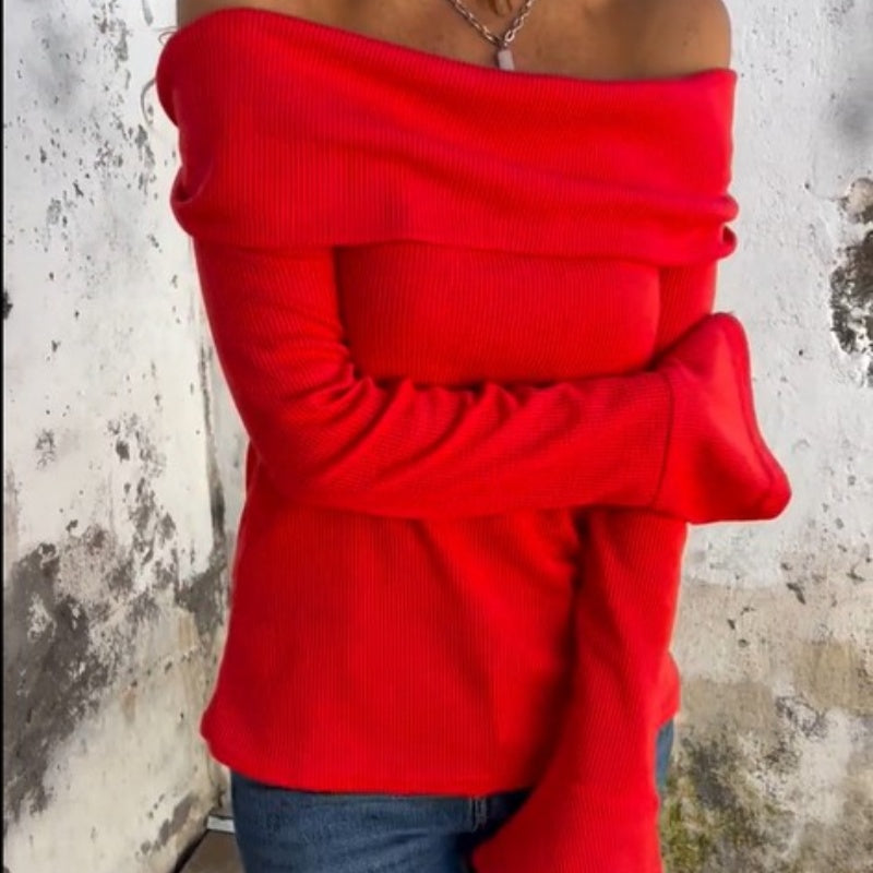 Elegante Off-Shoulder Top voor Dames Zomerjurk Stijl