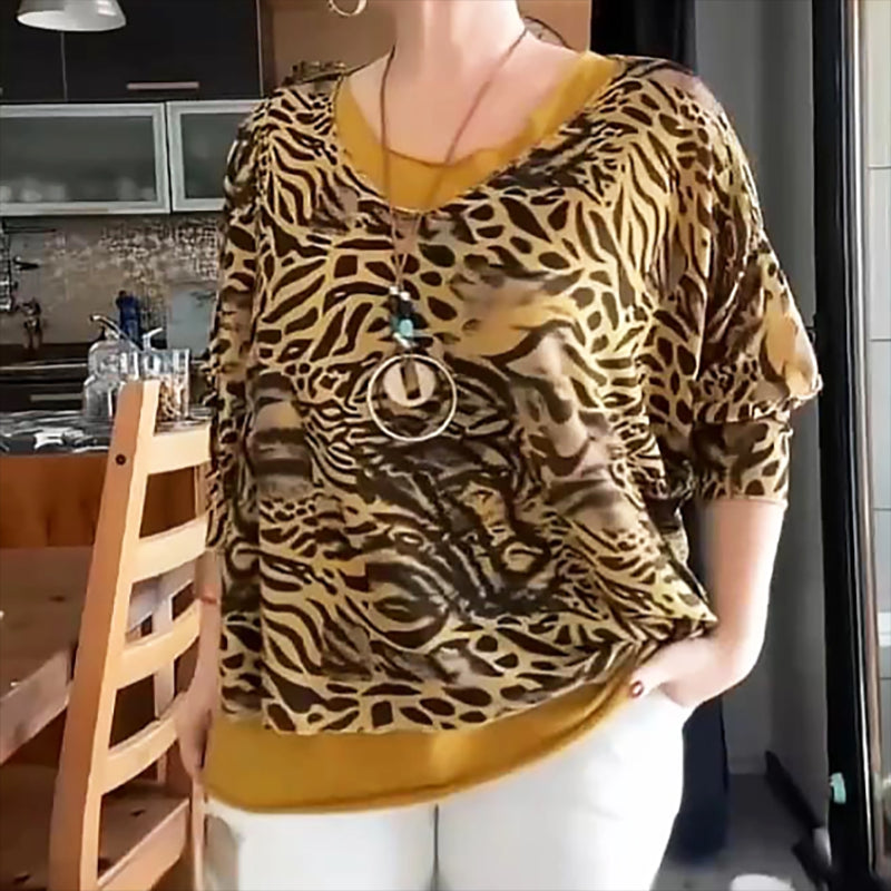 Dames Blouse met Leuke Dierenprint