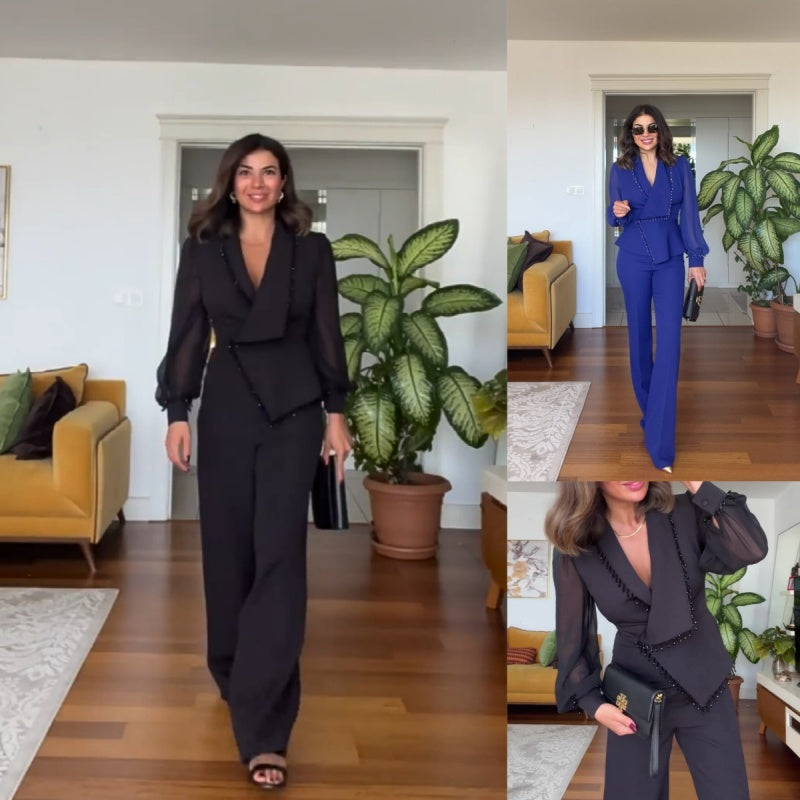 Dames Blazer Set Elegant Klassiek Design - Mode Vibes