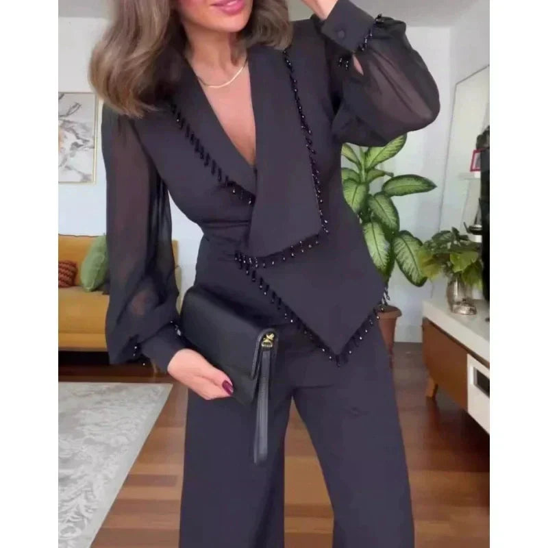 Dames Blazer Set Elegant Klassiek Design