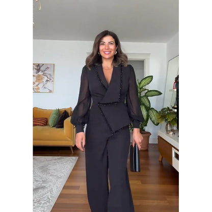 Dames Blazer Set Elegant Klassiek Design