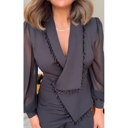 Dames Blazer Set Elegant Klassiek Design