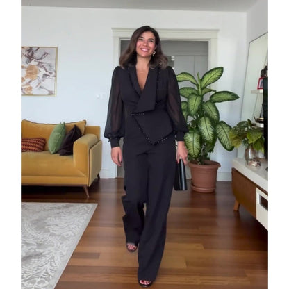 Dames Blazer Set Elegant Klassiek Design