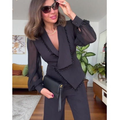 Dames Blazer Set Elegant Klassiek Design