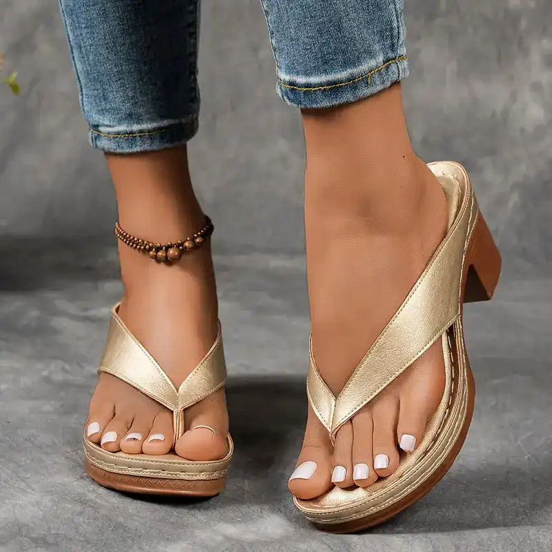 Dames Sandalen Blokhak Elegante Relaxte Pasvorm