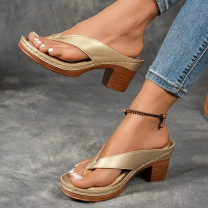 Dames Sandalen Blokhak Elegante Relaxte Pasvorm