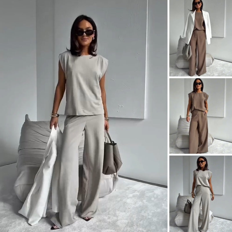 Dames Zomerset T-shirt Kortemouw Wijde Broek - Mode Vibes
