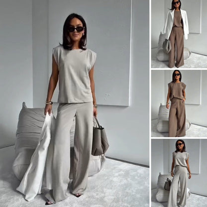 Dames Zomerset T-shirt Kortemouw Wijde Broek - Mode Vibes
