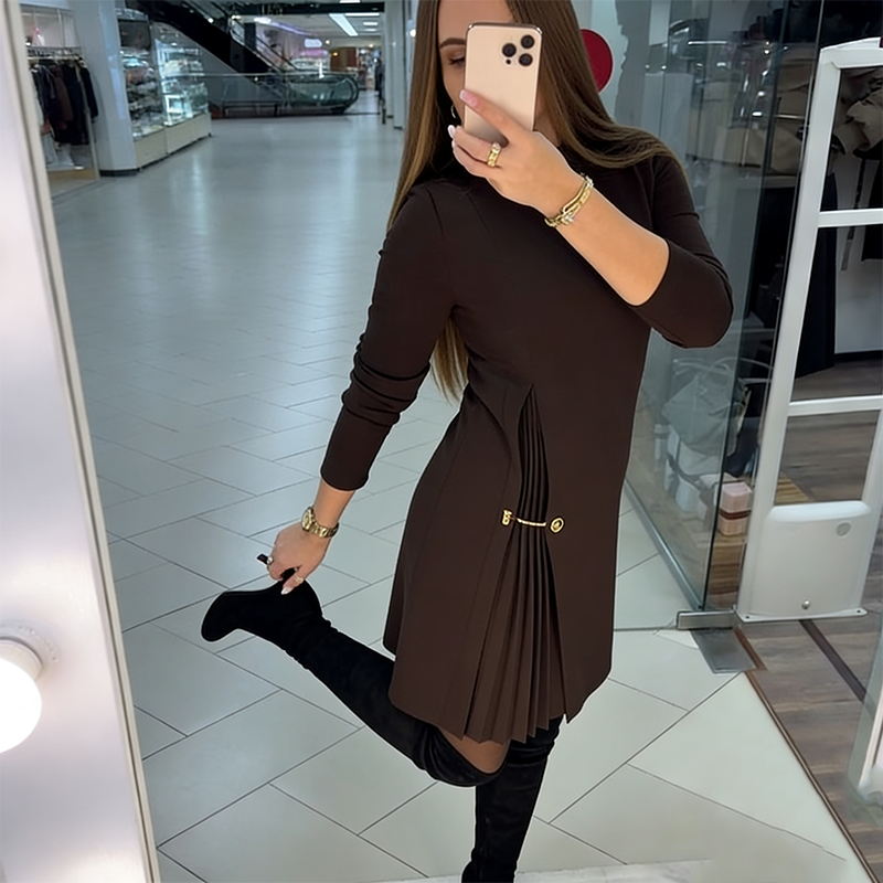 Dames Elegante Jurk Lange Mouw