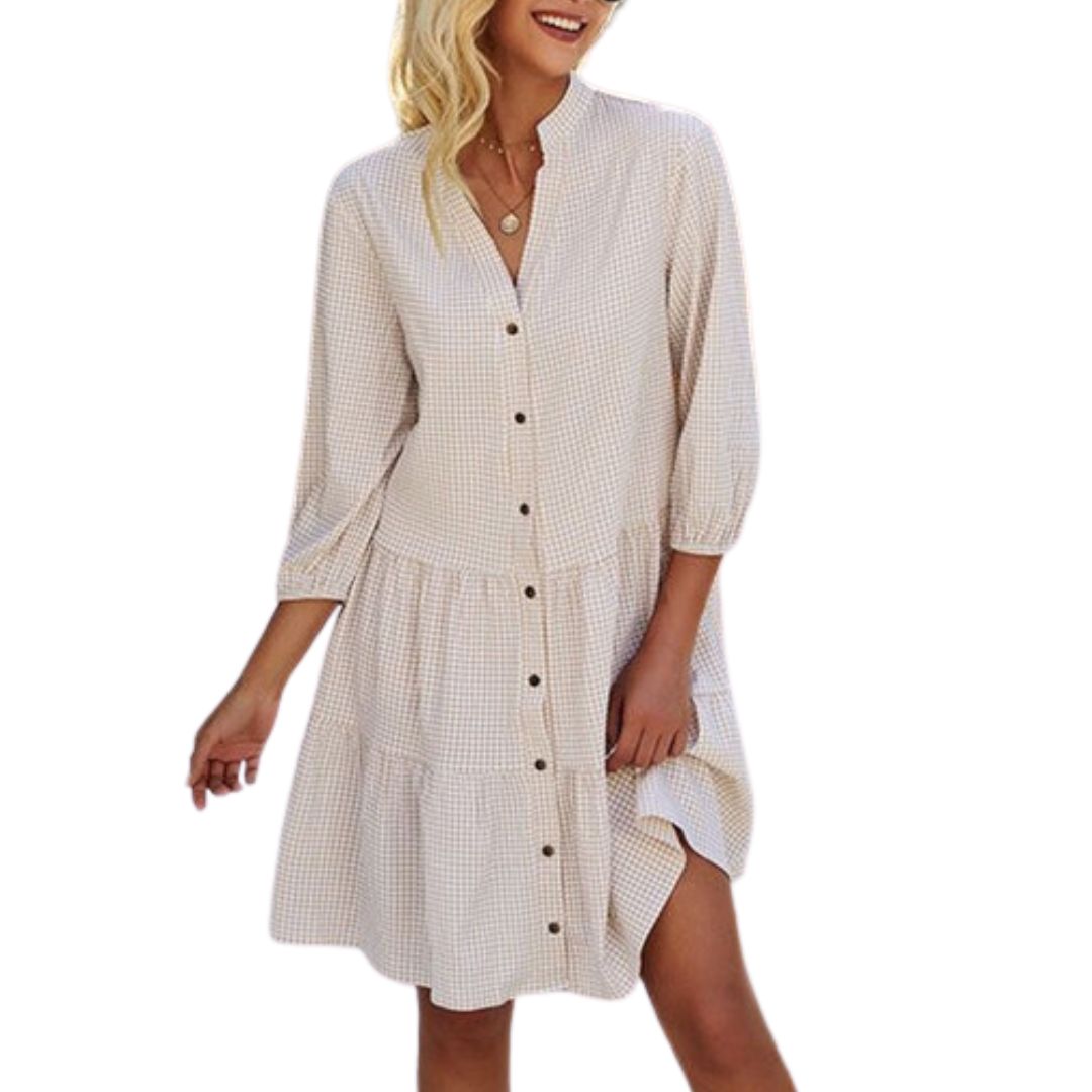 Geruite Jurk Casual Mode Lily