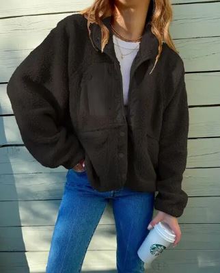 Fleece Jack Heren Warm Met Knoopsluiting