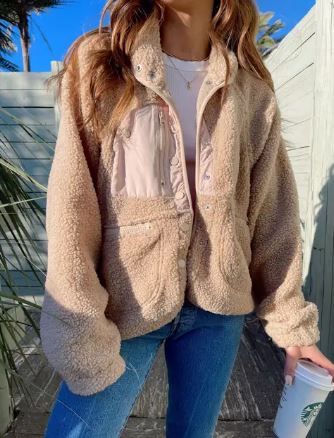 Fleecejack Winter Warm Met Knoopsluiting