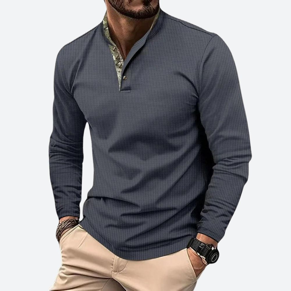 Polo voor Heren Lange Mouwen Klassiek Design