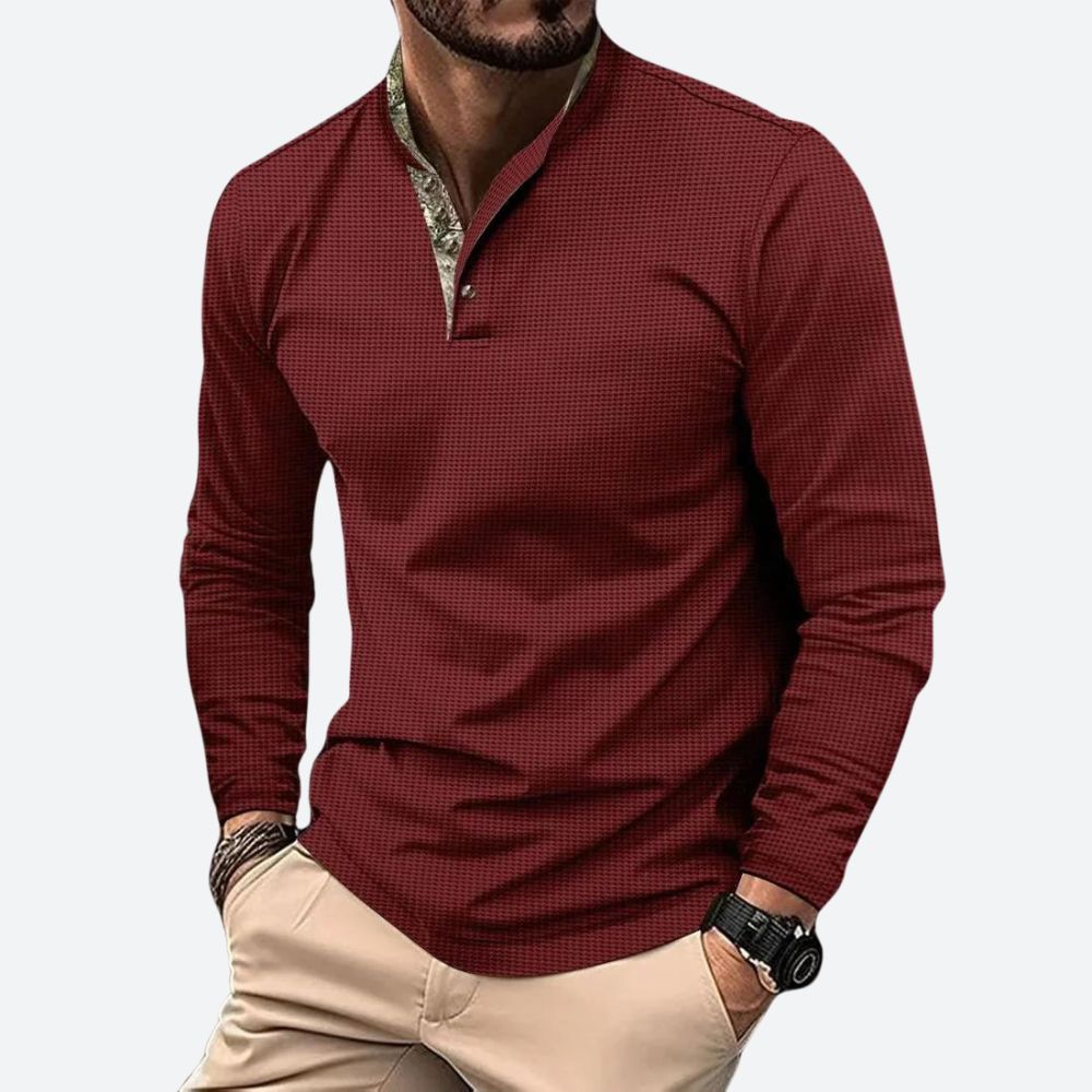 Polo voor Heren Lange Mouwen Klassiek Design