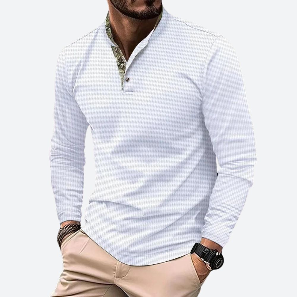 Polo voor Heren Lange Mouwen Klassiek Design