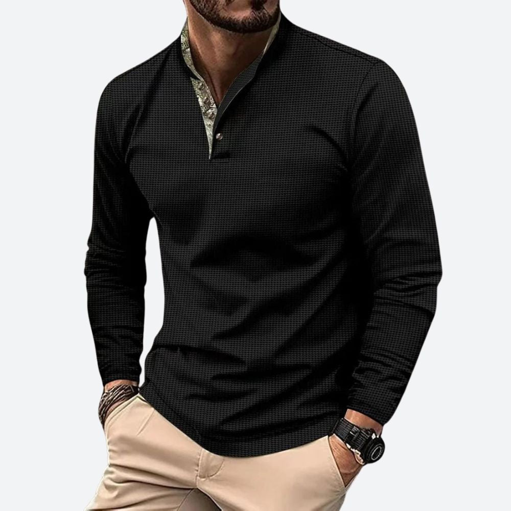 Polo voor Heren Lange Mouwen Klassiek Design