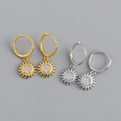 Zon Oorbellen voor Dames Gouden Stijlvol Design