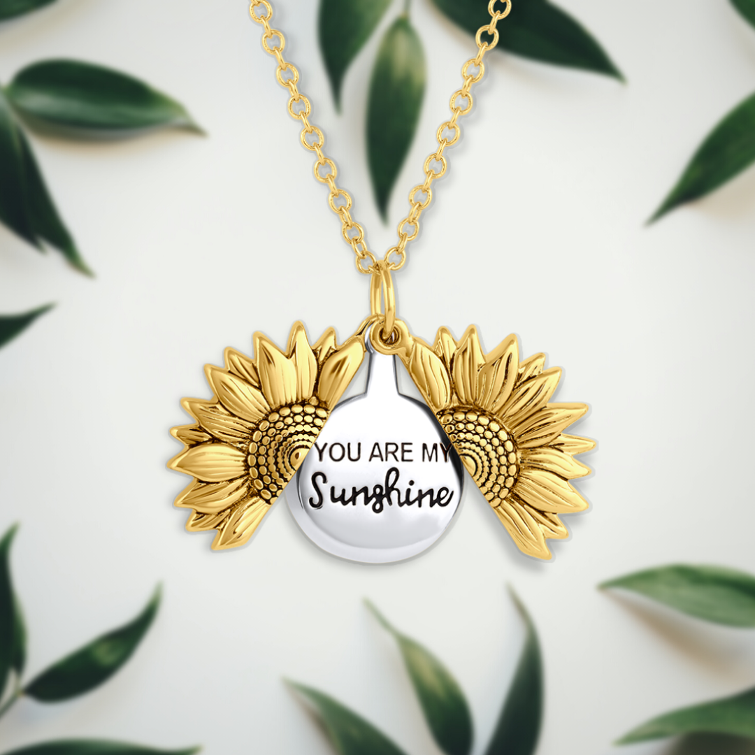 Damesketting Zon Motief Gouden Halsketting