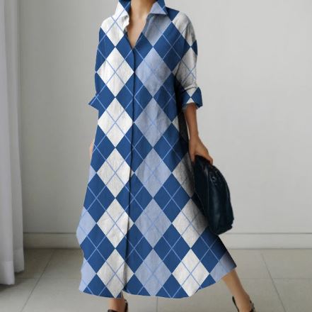 Damesjurk met Bloemprint Zomerjurk Vrouw