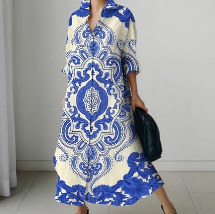 Damesjurk met Bloemenprint Zomerjurk Mooi Model