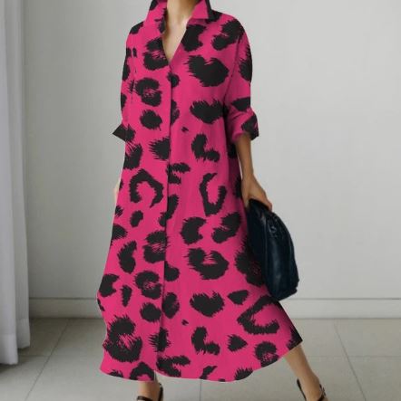 Dames Overhemdjurk Elegante Korte Mouw Stijlvol