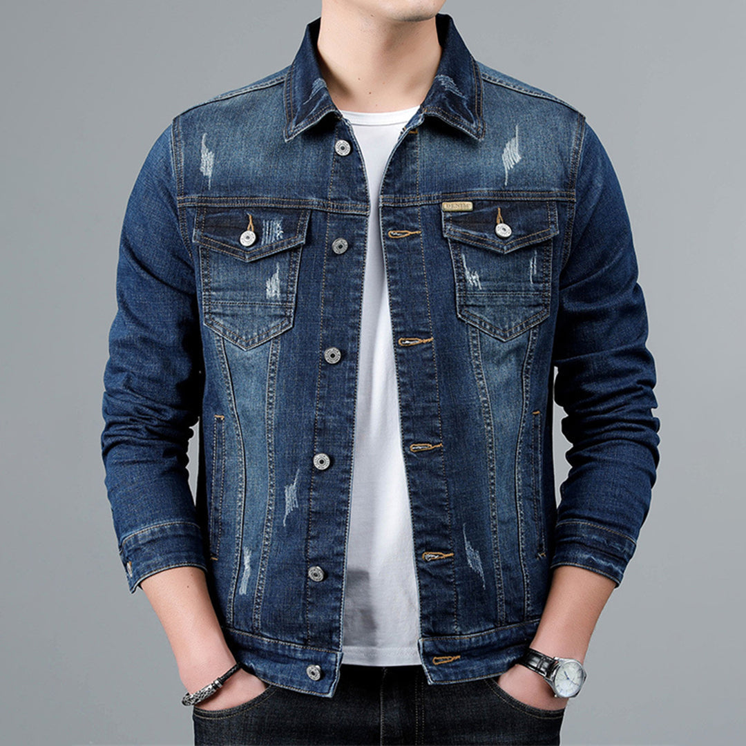 Heren Spijkerjas Thierry Leer Look - Mode Vibes