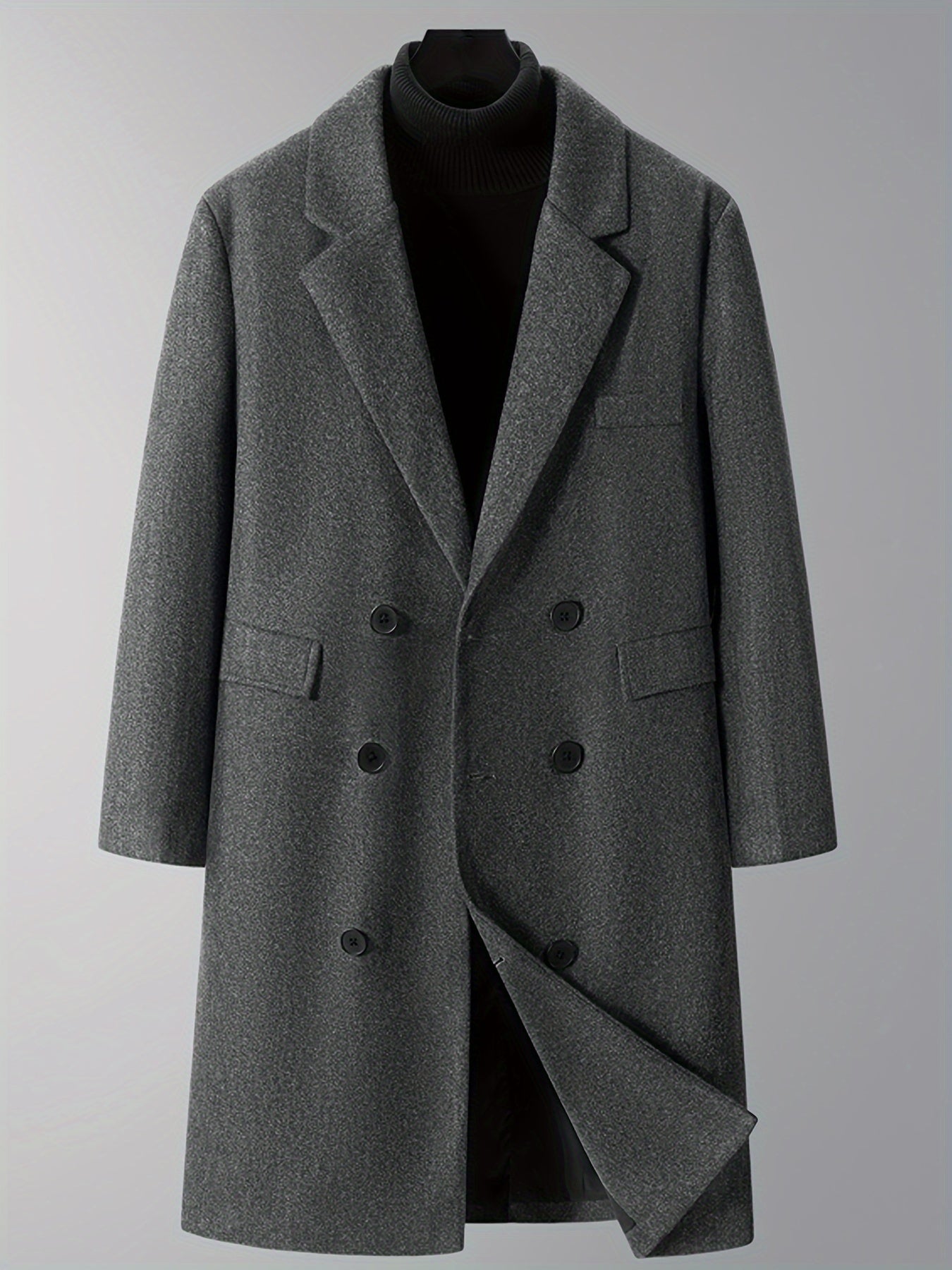 Warme Heren Winterjas Dubbel Met Zakken - Mode Vibes