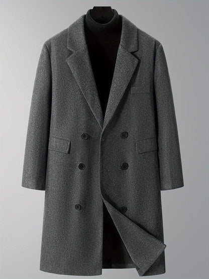 Warme Heren Winterjas Dubbel Met Zakken - Mode Vibes