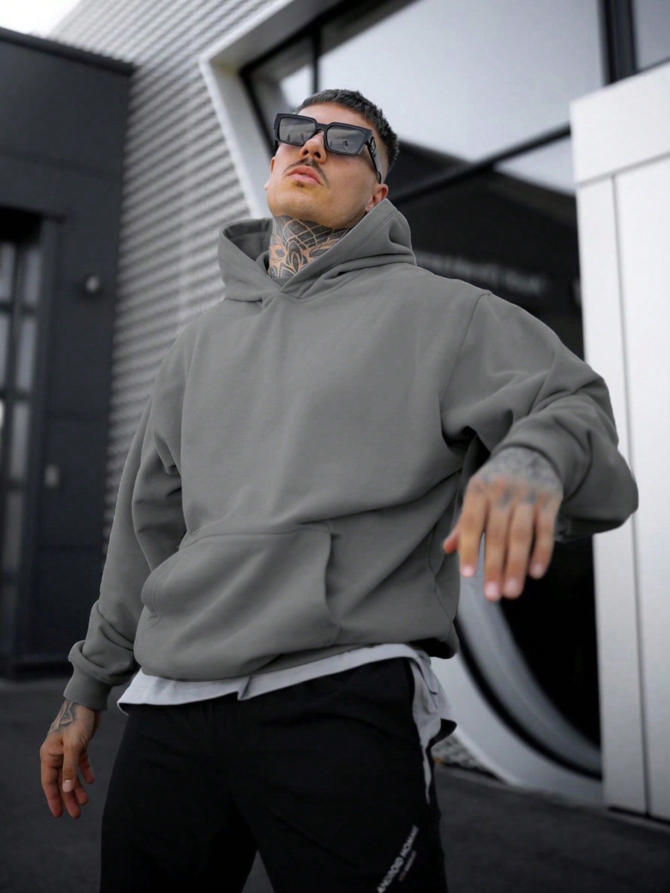 Effen Kleur Heren Hoodie Casual Standaard Model - Mode Vibes