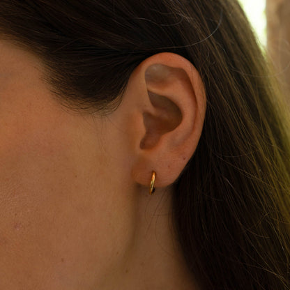 Kleine Gouden Creolen Oorbellen Subtiel Design