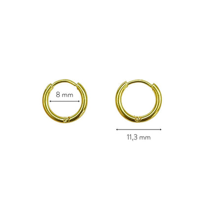 Kleine Gouden Creolen Oorbellen Subtiel Design