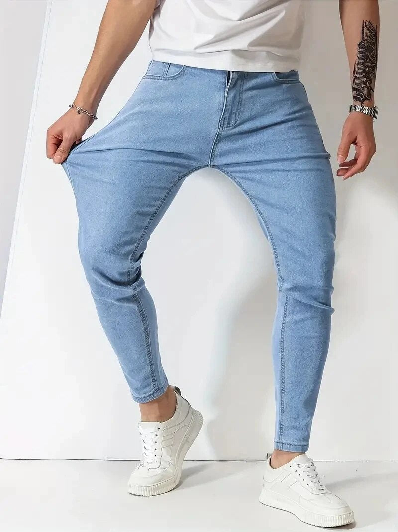 Slim-Fit Jeans voor Mannen Stretch Stof Meerdere Kleuren - Mode Vibes