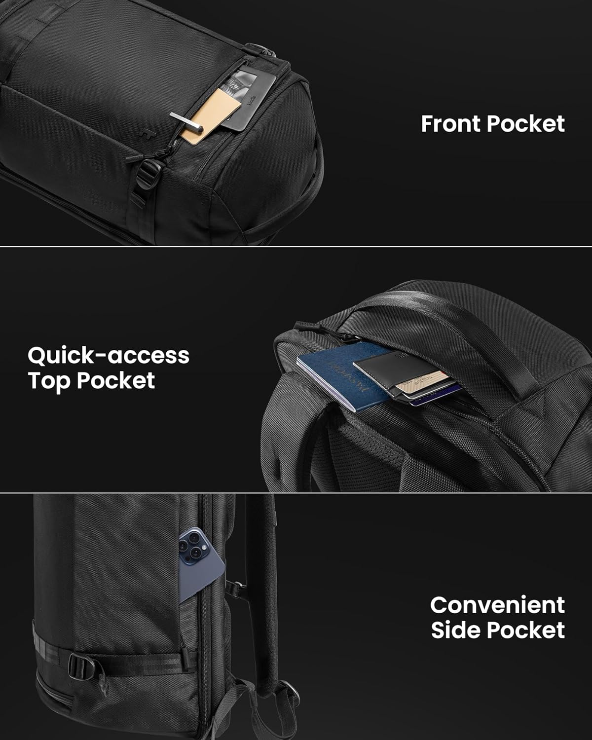 Reisrugzak 38L Handbagage TSA Laptopvak Licht Gewicht