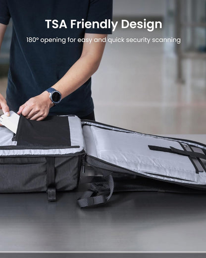 Reisrugzak 38L Handbagage TSA Laptopvak Licht Gewicht
