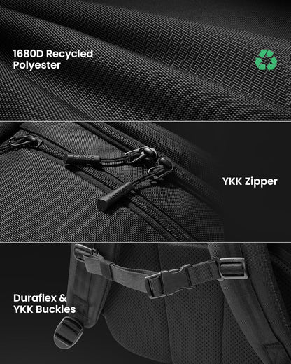 Reisrugzak 38L Handbagage TSA Laptopvak Licht Gewicht