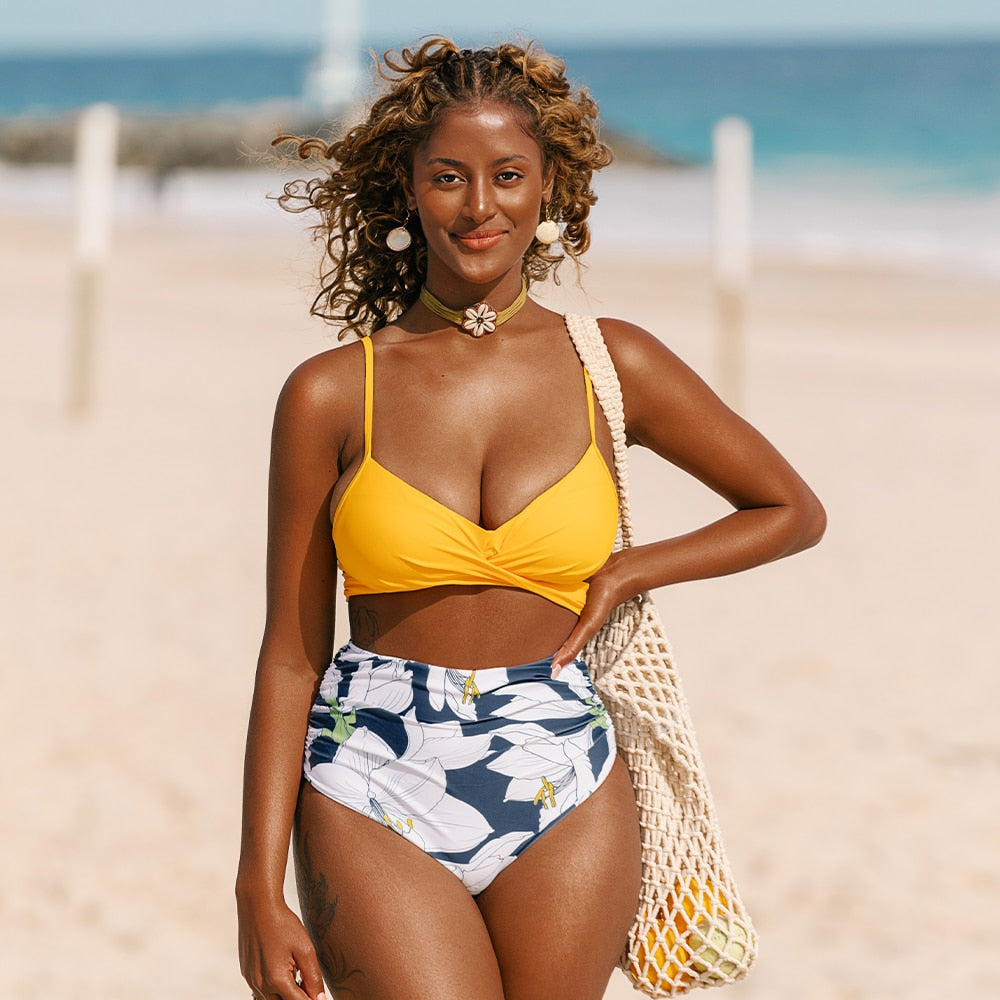 Hoge Bikini BroekSexy High Waist Badpak