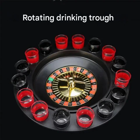 Drink Spel Roulette Set met Spin Shot
