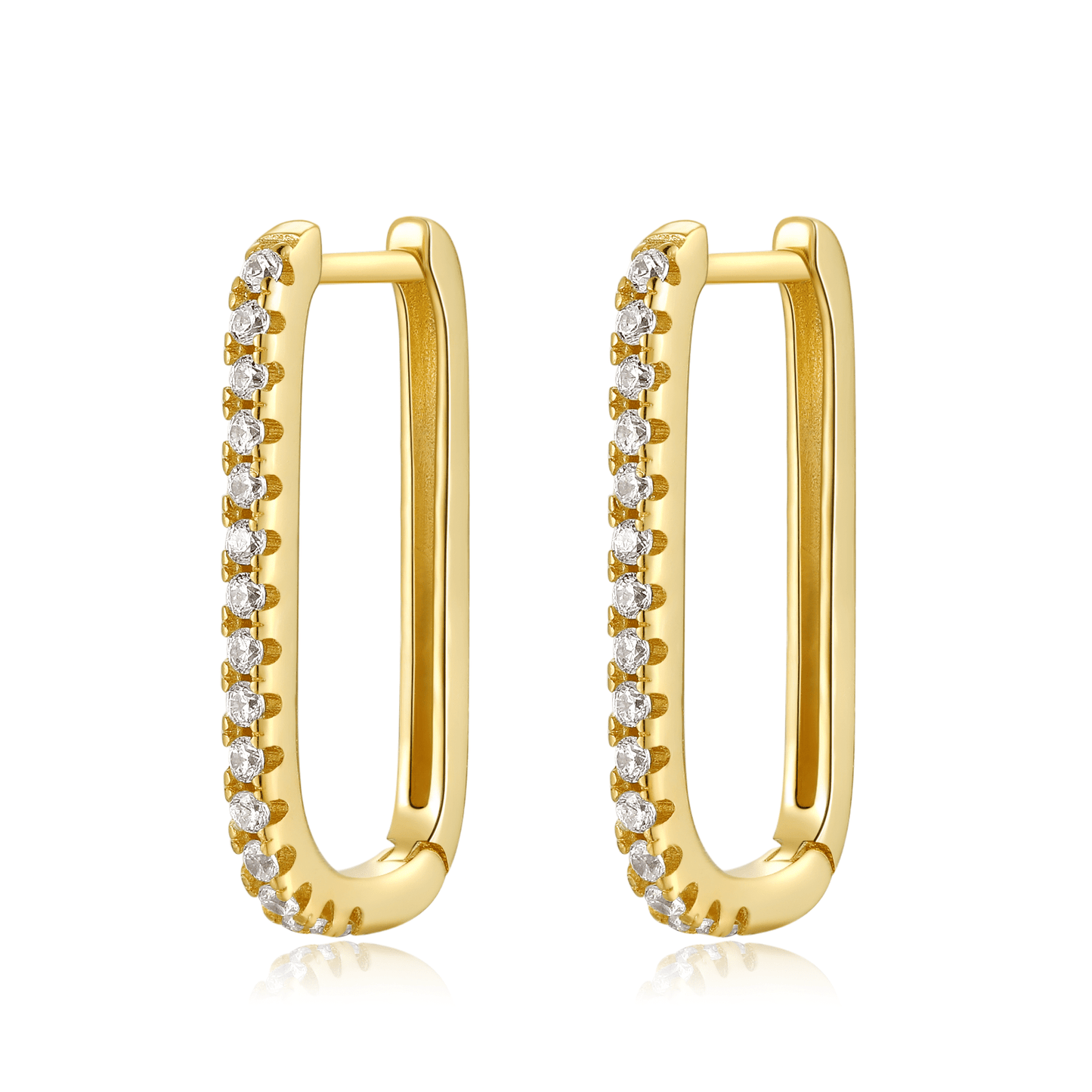 Zirkonia Oorbellen Verticaal Elegante Design