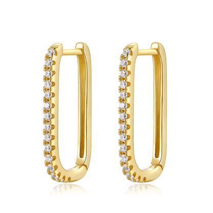 Zirkonia Oorbellen Verticaal Elegante Design