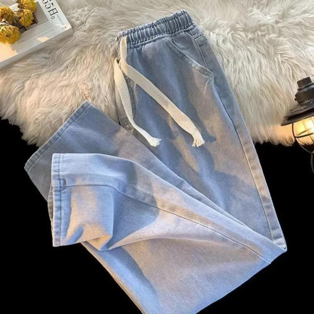 Heren Jogger Comfortabele Denim Broek Casual Stijl