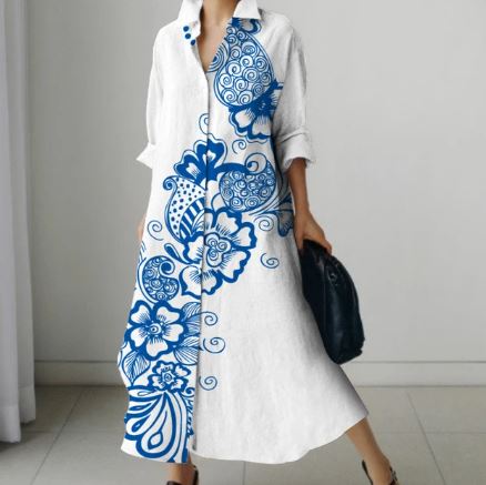 Damesjurk met Bloemenprint Zomerjurk Mooi Model
