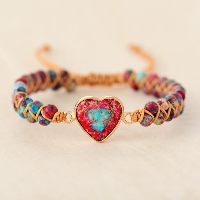 Jaspis Armband Liefdesband Zilverkleurig Sieraad