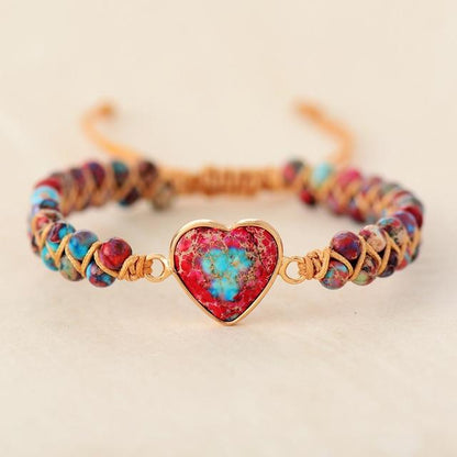 Jaspis Armband Liefdesband Zilverkleurig Sieraad
